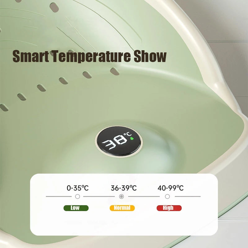 Support de Bain Pliable pour Nouveau-né avec Thermomètre