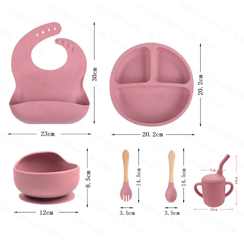 Set Repas Bébé en Silicone – Kit Alimentation Complet