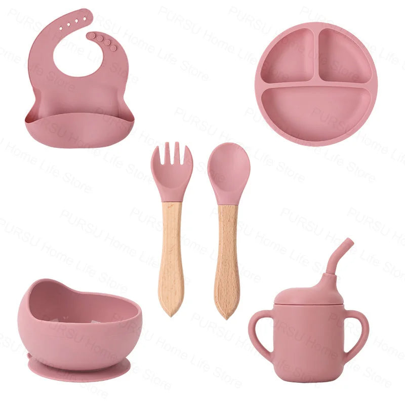 Set Repas Bébé en Silicone – Kit Alimentation Complet