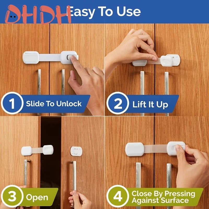 Verrou de Sécurité Enfant Ajustable – Protection Meubles