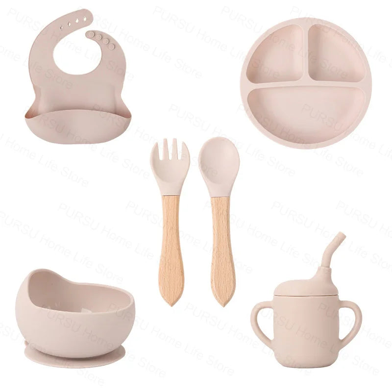Set Repas Bébé en Silicone – Kit Alimentation Complet